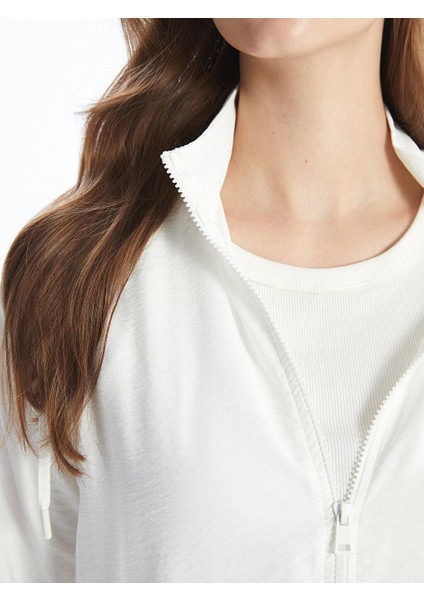Lcw Modest Kapüşonlu Düz Oversize Kadın Tunik
