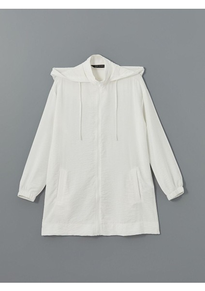 Lcw Modest Kapüşonlu Düz Oversize Kadın Tunik