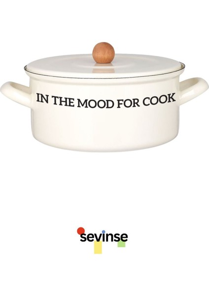 Mood Serisi Emaye Tırtıklı Tencere 18 cm