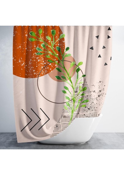 Banyo Perdesi 1X180X200 Tek Kanat Duş Perdesi Halka Hediyeli Duşakabin Perdesi Ruscus fiyatları