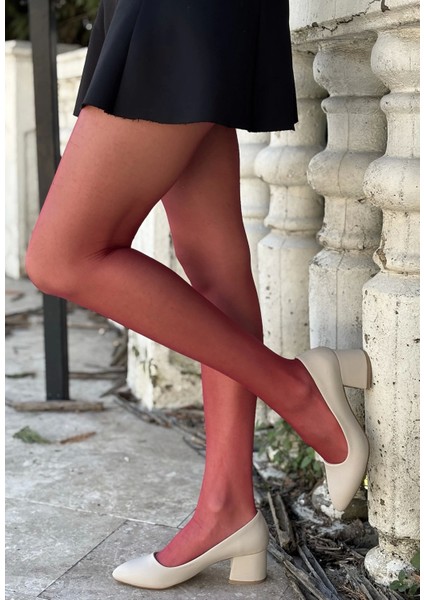 Metri Bej Saten Topuklu Ayakkabı fiyatları