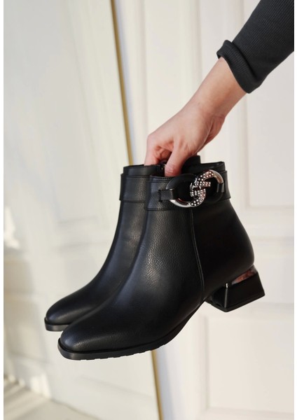 Rosso Siyah Cilt Topuklu Bot fiyatları