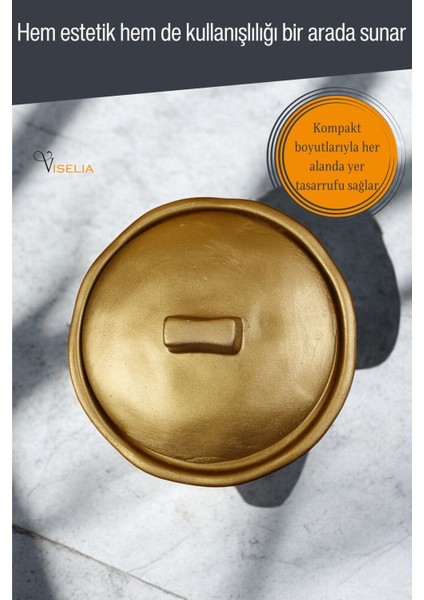 Takı Kutusu Takı Organizer Kapaklı Kutu Takı Düzenleyici Altın Renk Model 12 fırsatları