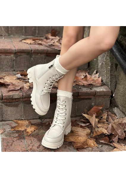 Yuran Bej Cilt Bağcıklı Bot fırsatları