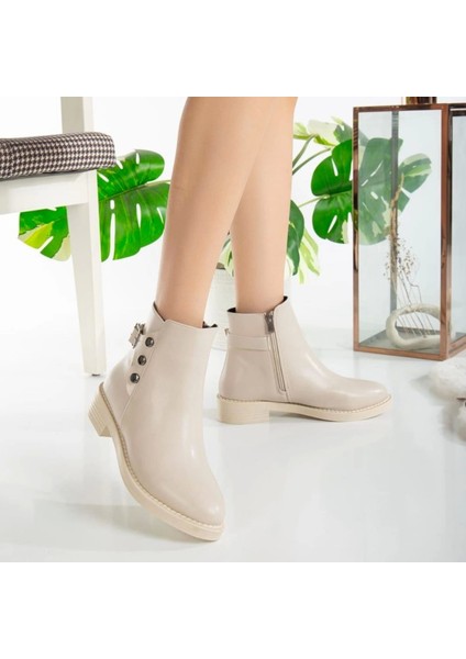 Diali Bej Cilt Topuklu Bot fırsatları