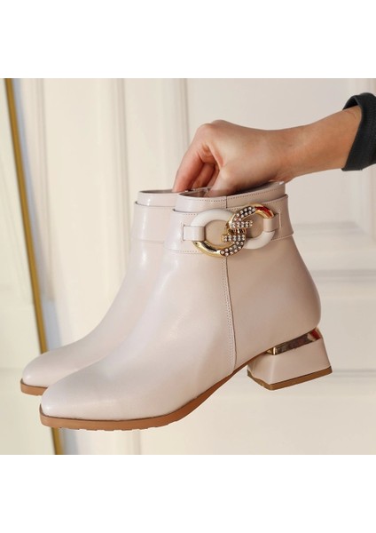 Rosso Bej Cilt Topuklu Bot fırsatları