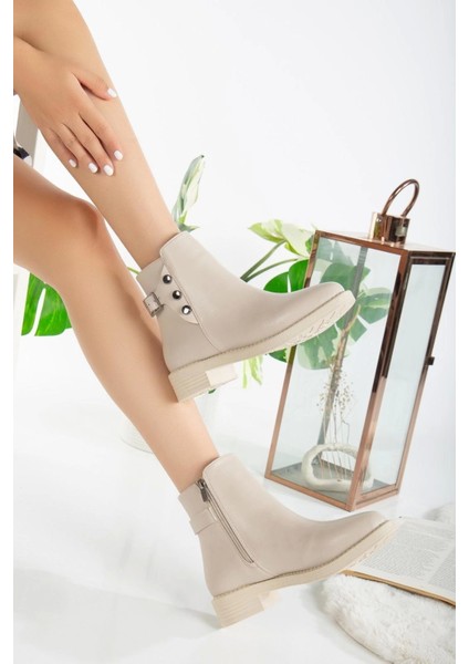 Diali Bej Cilt Topuklu Bot fiyatları