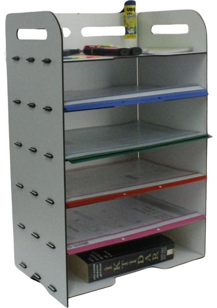 Dosya Düzenleyici Masa Üstü Organizer Ahşap Evrak Rafı Model 5