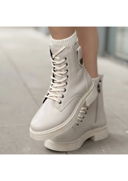 Ceprin Bej Cilt Bağcıklı Bot fırsatları