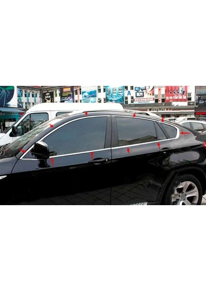 Bmw X6 Uyumlu 2016 Sonrası Cam Çıtası Kaplama Krom
