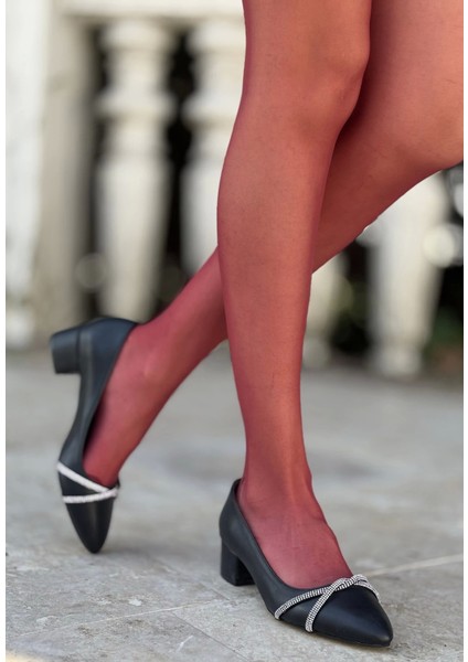 Rewen Siyah Cilt Topuklu Ayakkabı fiyatları