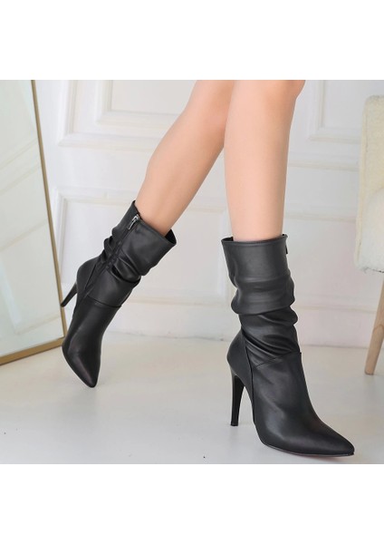 Kiara Siyah Cilt Topuklu Çizme fırsatları