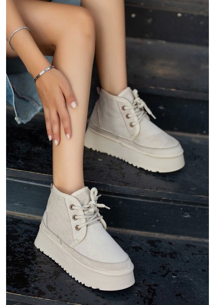 Moorli Bej Süet Bağcıklı Bot fiyatları