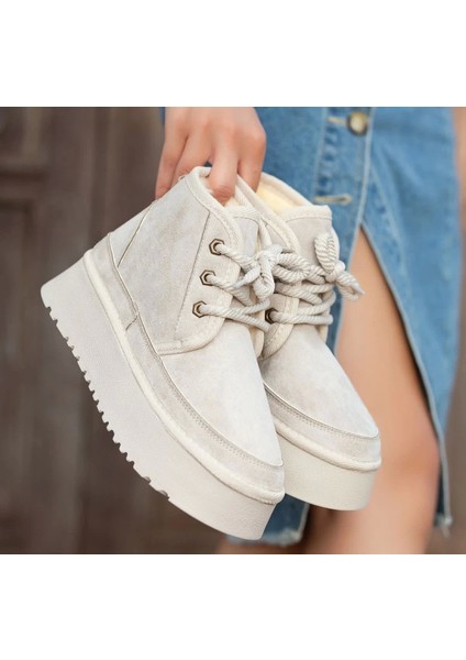 Moorli Bej Süet Bağcıklı Bot fırsatları