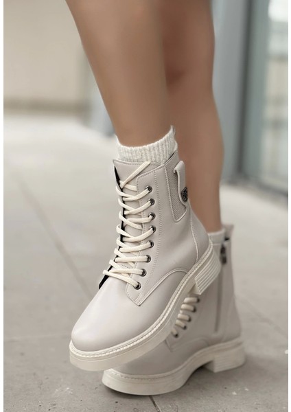 Ceprin Bej Cilt Bağcıklı Bot modelleri