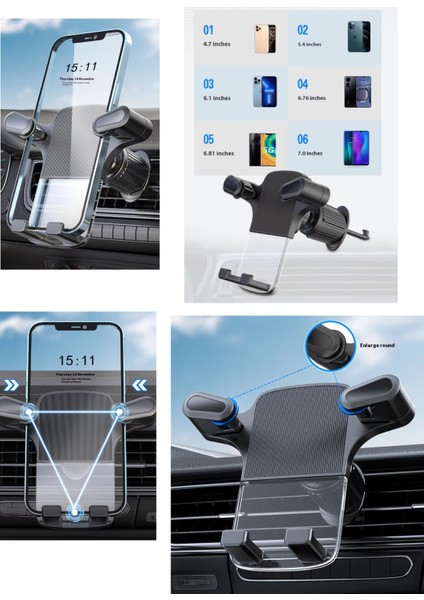 H8 Havalandırmaya Giren Kancalı Araç İçi Oto Telefon Tutucu 360° Kullanım fırsatları