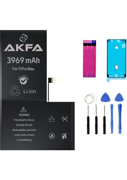 Apple iPhone 11 Pro Max Uyumlu Güçlendirilmiş Telefon Batarya