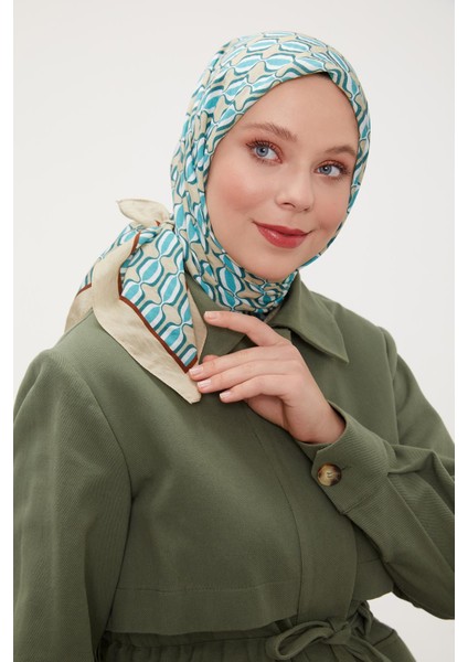 Vizon Elips Desen Modal Ipek Eşarp