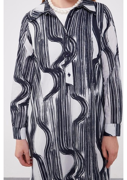 Siyah Eteği Volanlı Astarsız Pamuklu Elbise fırsatları