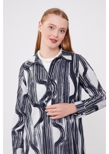 Siyah Eteği Volanlı Astarsız Pamuklu Elbise indirimleri