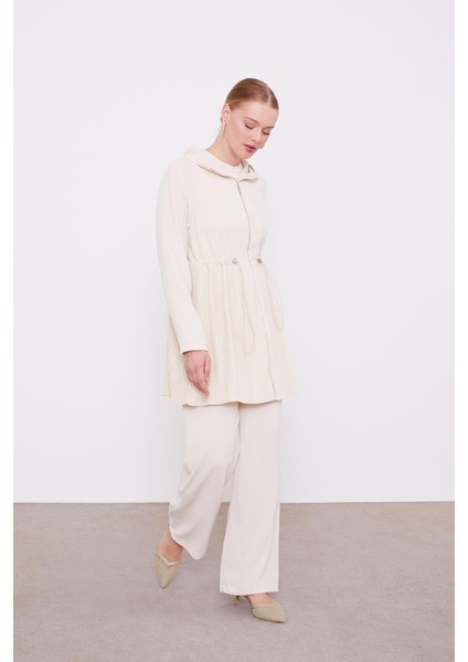 Taş Kapusonlu Beli Ip Buzgulu Ikili Takım