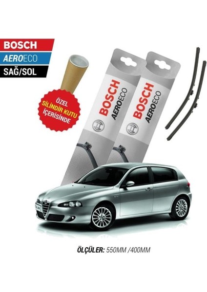 Alfa Romeo 147 2005 Silecek Takımı Bosch Aeroeco