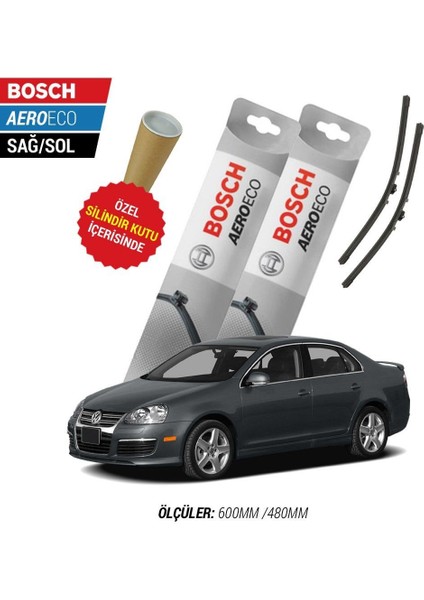 Volkswagen Jetta 2011 Silecek Takımı Bosch Aeroeco