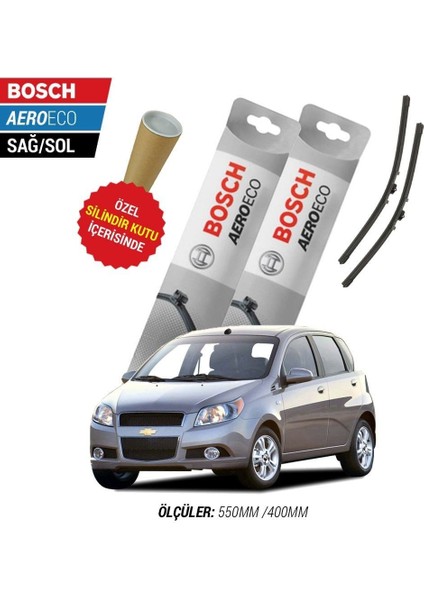 Chevrolet Aveo Hatchback 2009 Silecek Takımı Bosch Aeroeco