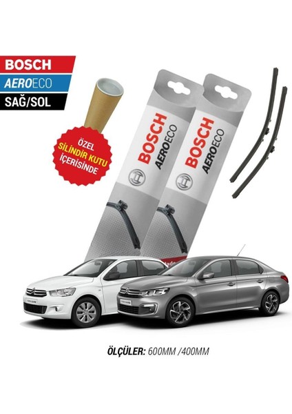 Citroen C-Elysee 2013 Silecek Takımı Bosch Aeroeco
