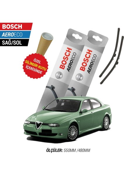 Alfa Romeo 146 2001 Silecek Takımı Bosch Aeroeco