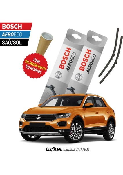 Volkswagen T-Roc 2019 Silecek Takımı Bosch Aeroeco