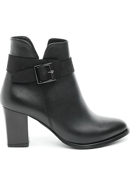 Hakiki Deri Fermuarlı Kadın Bot