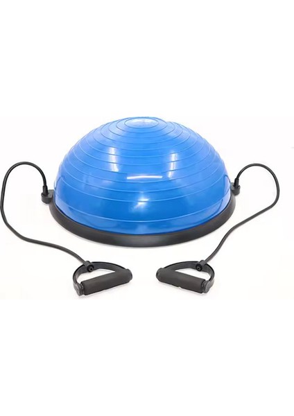 58 cm Bosu Ball Bosu Topu Direnç Bantlı Pilates Denge Eğitmen Seti