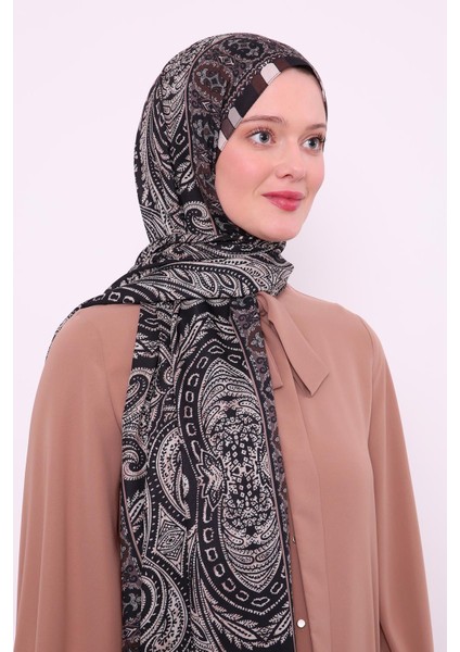 Siyah Etnik Desen Love Şal fiyatları