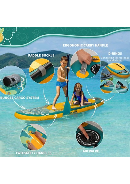 Paddleboard 240 x 76 x 15 cm Çocuk Sörf Tahtası Seasee Fullset