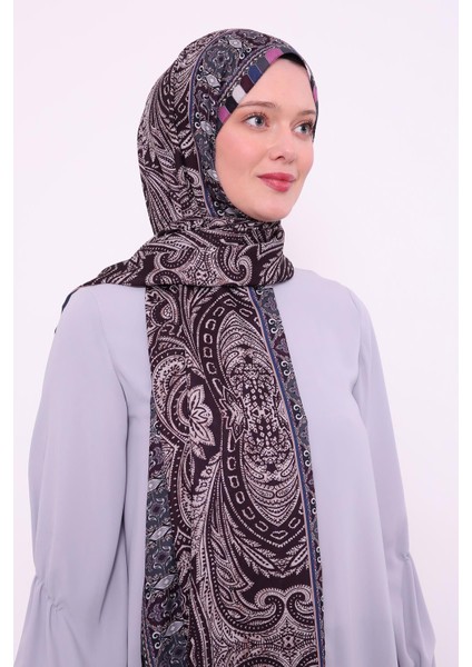 Saks Etnik Desen Love Şal