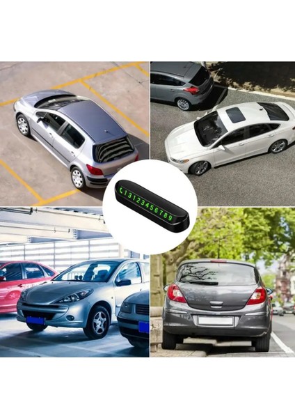 Araç Park Telefon Numaratör 3m Yapışkanlı Aç-Gizle Fosforlu Torpido Üstüne Park Numarası Telmatik Parkmatik