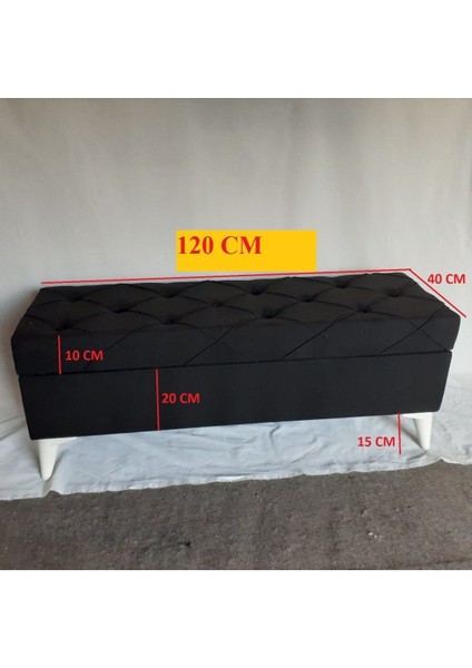 100 x 40 x 45 Gazayağı Yatak Ucu Puf