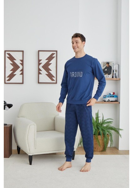 Kly 8040 Sıfır Yaka Manşetli Pijama Takım