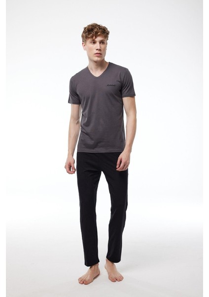 Erkek Mavi 2 Li Takım V Yaka Yazlık Pijama Takımı 6021 fiyatları