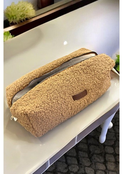 Teddy Peluş Camel Tüm Saç Şekillendirici Için Xl Boy Çanta Seyahat Çantası