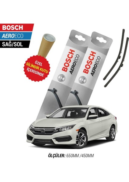 Honda Civic Fc5 2019 Silecek Takımı Bosch Aeroeco