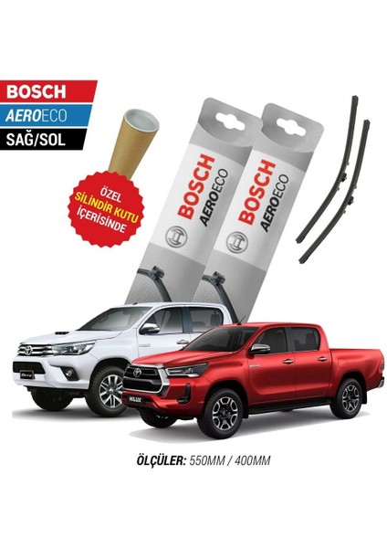 Toyota Hilux 2020 Silecek Takımı Bosch Aeroeco