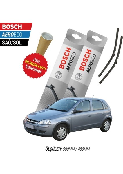 Opel Corsa C 2006 Silecek Takımı Bosch Aeroeco