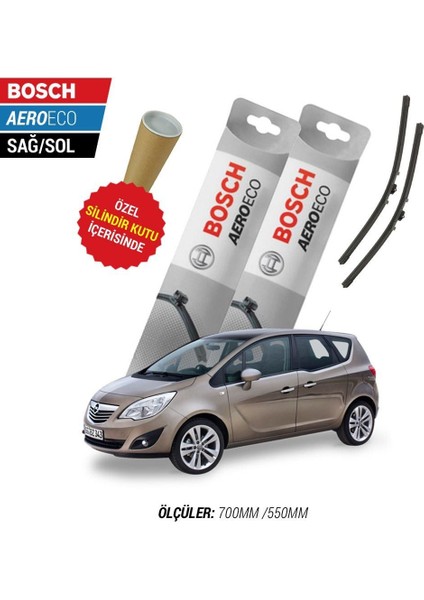 Opel Meriva 2010 Silecek Takımı Bosch Aeroeco