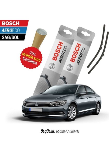 Vw Passat 2018 Silecek Takımı Bosch Aeroeco