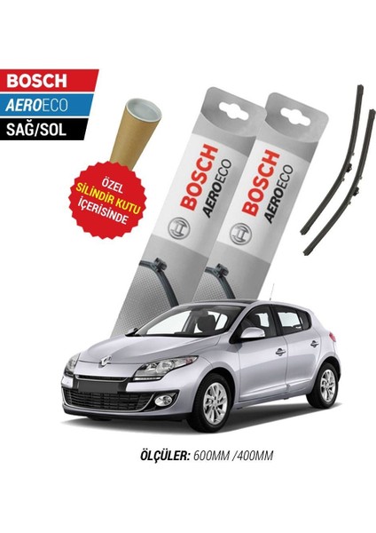 Renault Megane 3 2012 Silecek Takımı Bosch Aeroeco