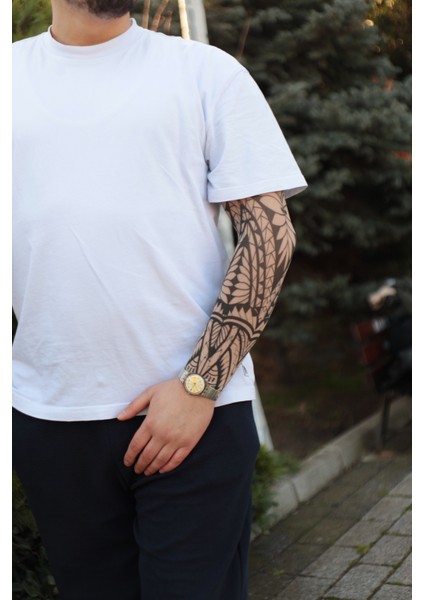 Giyilebilir Desenli Kol Dövmesi 3D Baskılı Tattoo