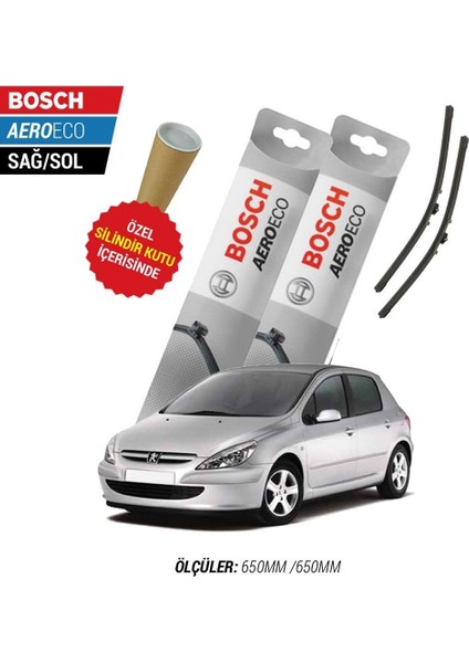 Peugeot 307 2003 Silecek Takımı Bosch Aeroeco