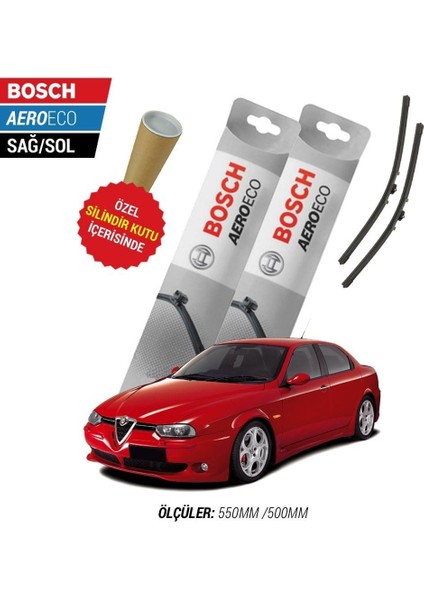 Alfa Romeo 156 1997 Silecek Takımı Bosch Aeroeco